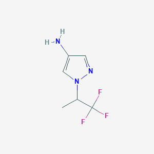 molecular formula C6H8F3N3 B13914291 1-(1,1,1-Trifluoropropan-2-yl)-1H-pyrazol-4-amine 