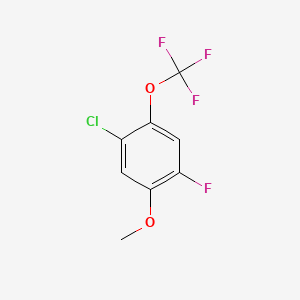 molecular formula C8H5ClF4O2 B13914296 1-Chloro-4-fluoro-5-methoxy-2-(trifluoromethoxy)benzene 