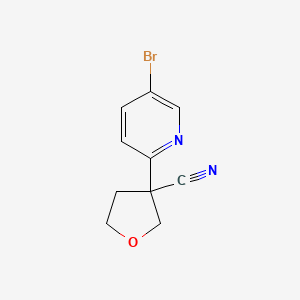 3-(5-Bromopyridin-2-YL)tetrahydrofuran-3-carbonitrile