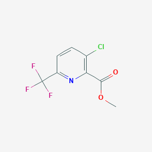 molecular formula C8H5ClF3NO2 B1391432 Methyl 3-chloro-6-(trifluoromethyl)picolinate CAS No. 1214324-33-0