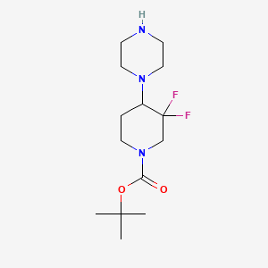 Tert-butyl 3,3-difluoro-4-piperazin-1-yl-piperidine-1-carboxylate