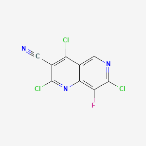 2,4,7-Trichloro-8-fluoro-1,6-naphthyridine-3-carbonitrile