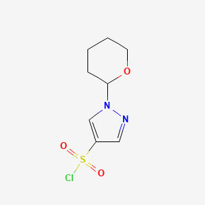 molecular formula C8H11ClN2O3S B13914337 1-(Tetrahydro-2H-pyran-2-yl)-1H-pyrazole-4-sulfonyl chloride 