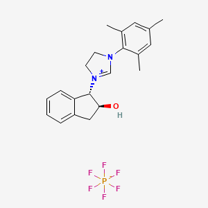 1-[(1S,2S)-2,3-Dihydro-2-hydroxy-1H-inden-1-yl]-3-(2,4,6-trimethylphenyl)--4,5-dihydro-1H-imidazolium Hexafluorophosphate