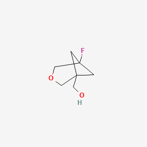 molecular formula C7H11FO2 B13914387 (5-Fluoro-3-oxabicyclo[3.1.1]heptan-1-YL)methanol 