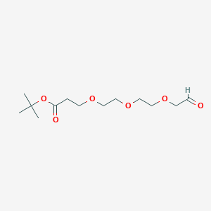 molecular formula C13H24O6 B13914395 tert-Butyl 3-(2-(2-(2-oxoethoxy)ethoxy)ethoxy)propanoate 