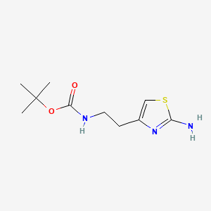 molecular formula C10H17N3O2S B1391441 Tert-butyl 2-(2-aminothiazol-4-YL)ethylcarbamate CAS No. 956018-34-1
