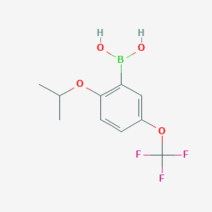 molecular formula C10H12BF3O4 B1391442 (2-Isopropoxy-5-(trifluoromethoxy)phenyl)boronic acid CAS No. 1333313-17-9