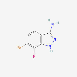 molecular formula C7H5BrFN3 B13914438 6-Bromo-7-fluoro-1H-indazol-3-amine 