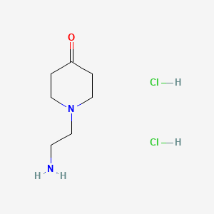 molecular formula C7H16Cl2N2O B13914503 1-(2-Aminoethyl)piperidin-4-one;dihydrochloride 