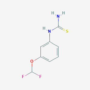 molecular formula C8H8F2N2OS B13914508 3-Difluoromethoxyphenylthiourea 