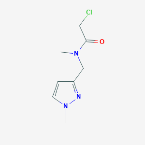 molecular formula C8H12ClN3O B13914524 2-Chloro-N-methyl-N-(1-methyl-1H-pyrazol-3-YL-methyl)-acetamide 