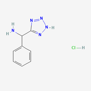 molecular formula C8H10ClN5 B1391453 phenyl(1H-1,2,3,4-tetrazol-5-yl)methanamine hydrochloride CAS No. 437768-48-4