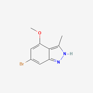 molecular formula C9H9BrN2O B13914536 6-Bromo-4-methoxy-3-methyl-1H-indazole 