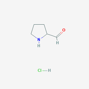 molecular formula C5H10ClNO B13914555 Pyrrolidine-2-carbaldehyde hydrochloride 