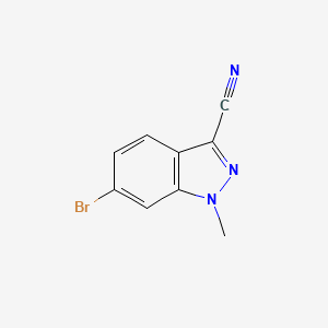 molecular formula C9H6BrN3 B13914556 6-Bromo-1-methyl-1H-indazole-3-carbonitrile 