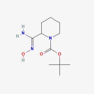 molecular formula C11H21N3O3 B1391459 叔丁基 2-[(Z)-N'-羟基甲酰亚胺基]哌啶-1-甲酸酯 CAS No. 1309447-19-5