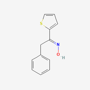 molecular formula C12H11NOS B1391461 (1E)-2-phenyl-1-(2-thienyl)ethanone oxime CAS No. 1071537-60-4