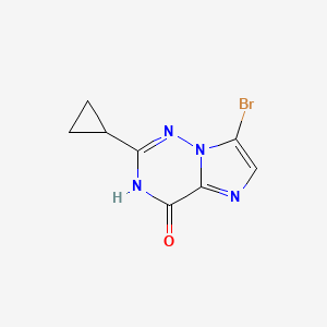 molecular formula C8H7BrN4O B13914613 7-Bromo-2-cyclopropylimidazo[2,1-f][1,2,4]triazin-4(1H)-one 