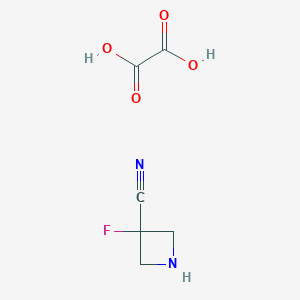 molecular formula C6H7FN2O4 B13914627 3-Fluoroazetidine-3-carbonitrile;oxalic acid 