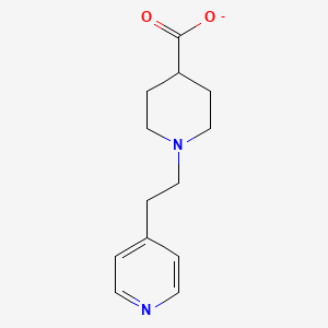 molecular formula C13H17N2O2- B13914638 1-[2-(Pyridin-4-yl)ethyl]piperidine-4-carboxylate 