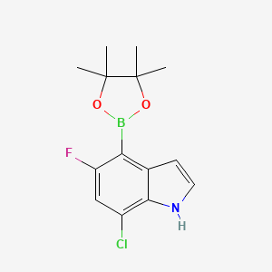 7-Chloro-5-fluoro-4-(4,4,5,5-tetramethyl-1,3,2-dioxaborolan-2-YL)-1H-indole