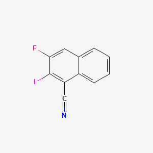 molecular formula C11H5FIN B13914641 3-Fluoro-2-iodo-1-naphthonitrile 