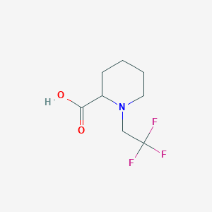 molecular formula C8H12F3NO2 B13914660 1-(2,2,2-Trifluoroethyl)piperidine-2-carboxylic acid 