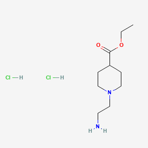 molecular formula C10H22Cl2N2O2 B1391467 1-(2-氨基乙基)哌啶-4-羧酸乙酯二盐酸盐 CAS No. 1177093-16-1