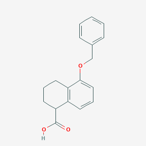 molecular formula C18H18O3 B13914673 5-Benzyloxy-1,2,3,4-tetrahydronaphthalene-1-carboxylic acid CAS No. 405102-95-6