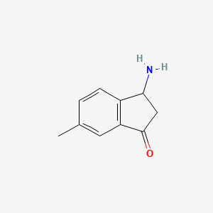 molecular formula C10H11NO B13914687 3-amino-6-methyl-2,3-dihydro-1H-inden-1-one 