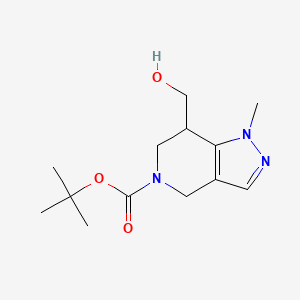 tert-butyl 7-(hydroxymethyl)-1-methyl-6,7-dihydro-4H-pyrazolo[4,3-c]pyridine-5-carboxylate