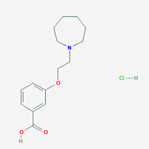 molecular formula C15H22ClNO3 B1391471 3-(2-Azepan-1-YL-ethoxy)-benzoic acid hydrochloride CAS No. 1185036-66-1