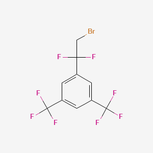 molecular formula C10H5BrF8 B13914712 1-(2-Bromo-1,1-difluoroethyl)-3,5-bis(trifluoromethyl)benzene 