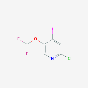 molecular formula C6H3ClF2INO B13914716 2-Chloro-5-(difluoromethoxy)-4-iodopyridine 