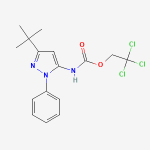 molecular formula C16H18Cl3N3O2 B1391473 2,2,2-Trichloroethyl 3-tert-butyl-1-phenyl-1H-pyrazol-5-ylcarbamate CAS No. 1005788-24-8