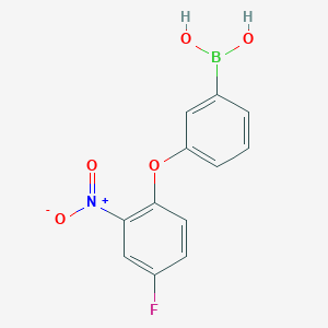 molecular formula C12H9BFNO5 B1391474 (3-(4-氟-2-硝基苯氧基)苯基)硼酸 CAS No. 1072945-96-0