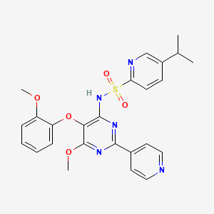 N-[6-Methoxy-5-(2-methoxyphenoxy)-2-(4-pyridinyl)-4-pyrimidinyl]-5-(1-methylethyl)-2-pyridinesulfonamide