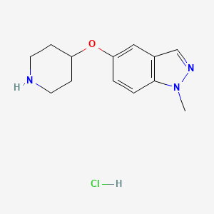 molecular formula C13H18ClN3O B1391476 1-甲基-5-(哌啶-4-氧基)-1H-吲唑盐酸盐 CAS No. 1190012-49-7