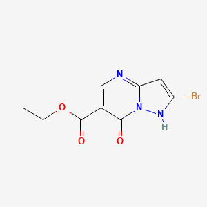 molecular formula C9H8BrN3O3 B1391481 Ethyl 2-bromo-7-hydroxypyrazolo[1,5-a]pyrimidine-6-carboxylate CAS No. 1203705-56-9