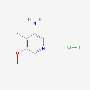 molecular formula C7H11ClN2O B1391483 5-Methoxy-4-methylpyridin-3-amine hydrochloride CAS No. 1185094-00-1