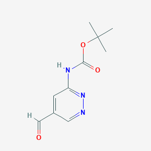 molecular formula C10H13N3O3 B13914846 tert-Butyl (5-formylpyridazin-3-yl)carbamate 