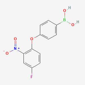 molecular formula C12H9BFNO5 B1391485 (4-(4-Fluoro-2-nitrophenoxy)phenyl)boronic acid CAS No. 957062-59-8