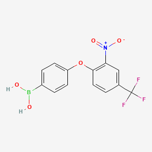molecular formula C13H9BF3NO5 B1391486 (4-(2-Nitro-4-(trifluoromethyl)phenoxy)phenyl)boronic acid CAS No. 957062-58-7
