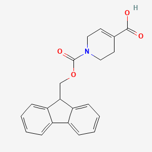 molecular formula C21H19NO4 B1391488 Fmoc-1,2,5,6-四氢吡啶-4-羧酸 CAS No. 1185295-07-1