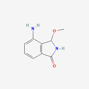 molecular formula C9H10N2O2 B13914892 4-Amino-3-methoxyisoindolin-1-one 