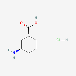 molecular formula C7H14ClNO2 B1391491 trans-3-Aminocyclohexanecarboxylic acid hydrochloride CAS No. 862401-49-8