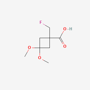 1-(Fluoromethyl)-3,3-dimethoxycyclobutanecarboxylic acid