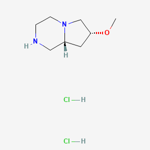 molecular formula C8H18Cl2N2O B13914915 (7R,8aR)-7-methoxy-1,2,3,4,6,7,8,8a-octahydropyrrolo[1,2-a]pyrazine;dihydrochloride 