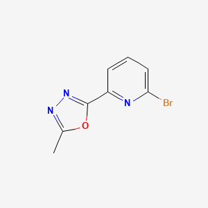 molecular formula C8H6BrN3O B13914926 2-(6-Bromopyridin-2-yl)-5-methyl-1,3,4-oxadiazole 